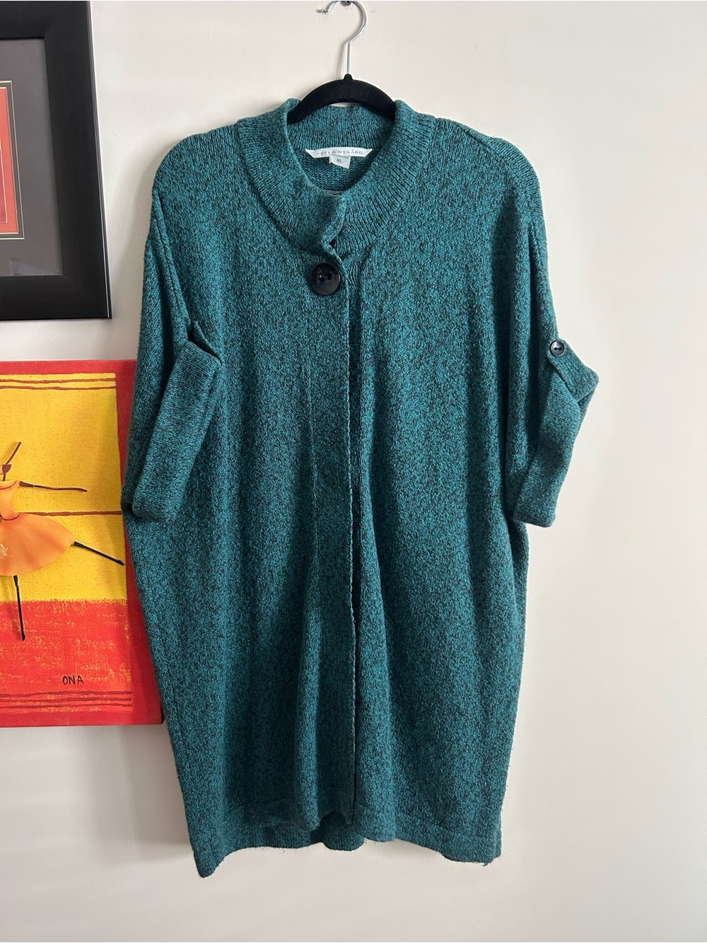 Peter Nygard Teal Knit Sweater Top